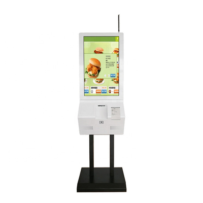 32&quot; Ekran Boyutu Self Servis Sipariş Kiosk Kapalı Ödeme Bilet Makinesi