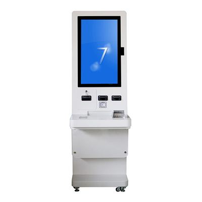 32 inç Ayakta Dokunmatik Ekran Kart Dağıtıcı Makinesi QR Kod Okuyucu Self Servis Bilet Kiosk