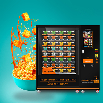 Kutu Öğle Yemeği İçin Sıcak Yemek Otomatı Kiosk Isıtma Fonksiyonu