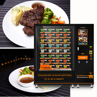 Kutu Öğle Yemeği İçin Sıcak Yemek Otomatı Kiosk Isıtma Fonksiyonu