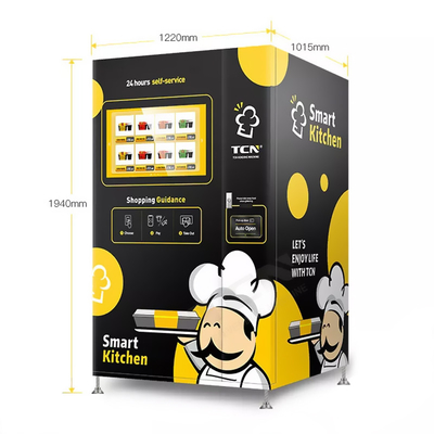 160 adet Kapasiteli Gıda Otomatı Arabaları Mikrodalga 3000W kiosk otomatlı