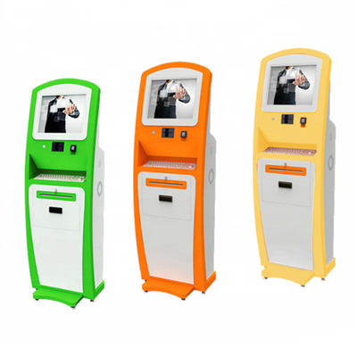 Kapalı Otomatik Bilet Otomatı Nakit Kredi Kartı Okuyucu Kiosk Makinesi