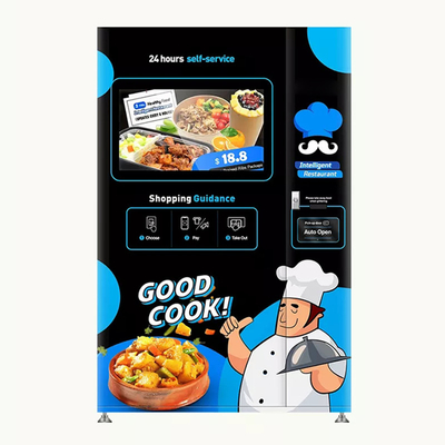 Sıcak Yemek Hamburger Sandviç Otomatı Kiosk Dokunmatik Ekranlı Otomatik