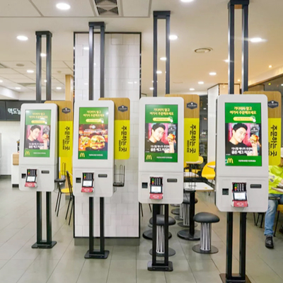 Dokunmatik Ekran Standları Dijital Self Servis Kiosk Ödeme Ödeme Siparişi Restoran Siparişi