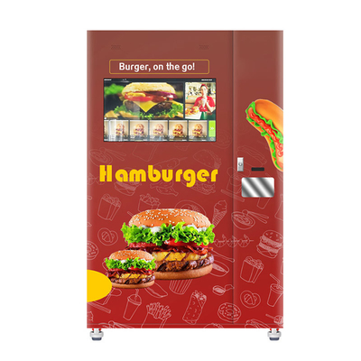 Hamburger Sıcak Yemek için 24 Saat 32 &quot;Dokunmatik Ekran Otomatı Kiosk