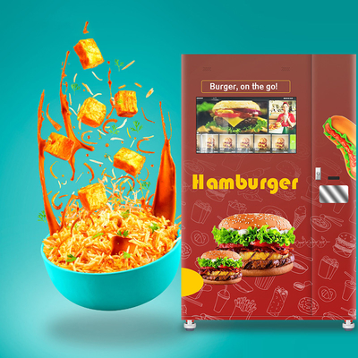 Hamburger Sıcak Yemek için 24 Saat 32 &quot;Dokunmatik Ekran Otomatı Kiosk