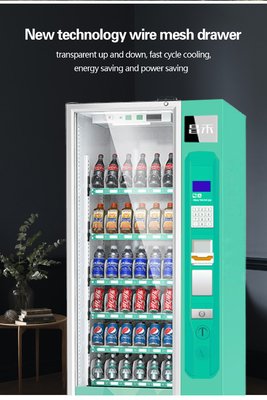 Dış Mekan İçin 32 İnç Soğuk İçecek Otomatı Kiosk Nakit ve Madeni Para Ödemesi