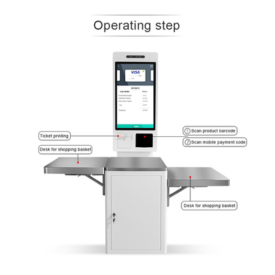 Süpermarket İçin Self Servis Check Out Kiosk Ödeme POS Makinesi