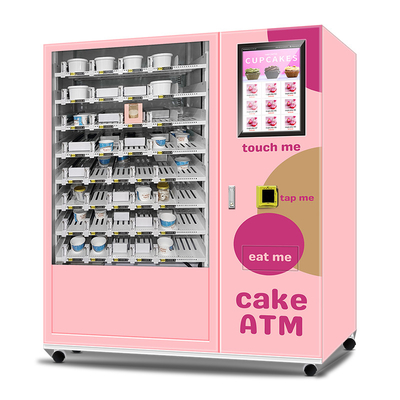 Süpermarket için Otomatik Cupcake Otomatı Kiosk Kendi Kendine Ödeme