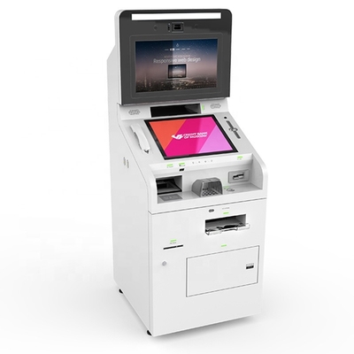 Kart dağıtma para yatırma para çekme transfer hizmeti için banka görüntülü vezne makinesi kiosk