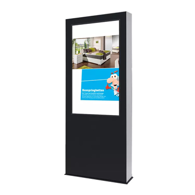 Reklam için Zemin Ayakta Suya Dayanıklı 55 inç Dokunmatik Ekran Kiosk