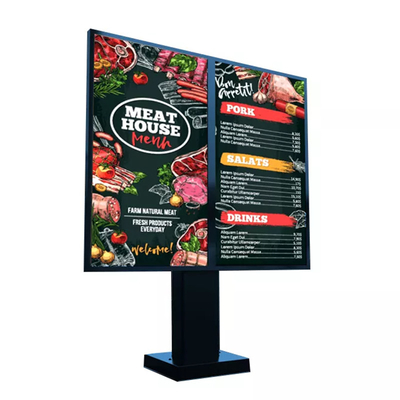 Reklam için Zemin Ayakta Suya Dayanıklı 55 inç Dokunmatik Ekran Kiosk