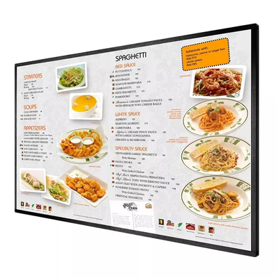 43 inç Duvara Monte Dijital Tabela Menü Panosu LCD Ekran Reklam Ekranı