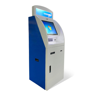 Sıcak Satış Dokunmatik Ekran Self Servis Bankamatik A4 Rapor Yazıcısı Self Servis Kiosk Atm Makinesi