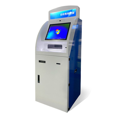 Sıcak Satış Dokunmatik Ekran Self Servis Bankamatik A4 Rapor Yazıcısı Self Servis Kiosk Atm Makinesi