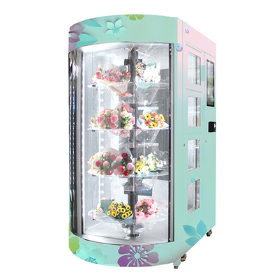 22 İnç Taze Çiçek Otomatı Şeffaf Raf Self Servis Kiosk