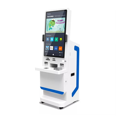 Sıcaklık Ölçüm Sistemli 32 &quot;Ekran Self Servis Ödeme Kiosk Seyirci Yüz Tanıma Terminali