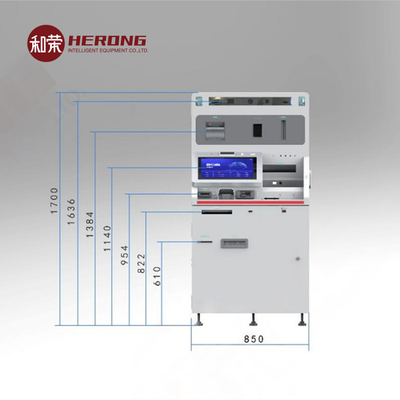 850mm Genişlik Akıllı Banka Makinesi Lobisi STM 19 Inç Finansal Ekipman
