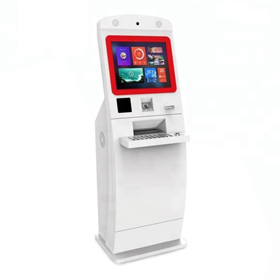 Lobi Self Servis Otel Check In Kiosk Atm Makinesi LED Dokunmatik Ekranlı