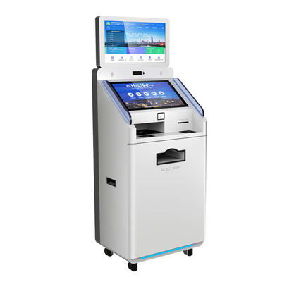 Resmi Yönetim Binası Self Servis Kiosk Ödeme Terminali Metal Anahtar Kartı Qr Kod Tarayıcı Yazıcı Pos Konumu