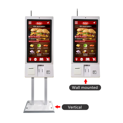 dokunmatik ekran kuyruk banka restoran menü otel self servis kart okuyucu sahibi ile sipariş kiosk hizmeti