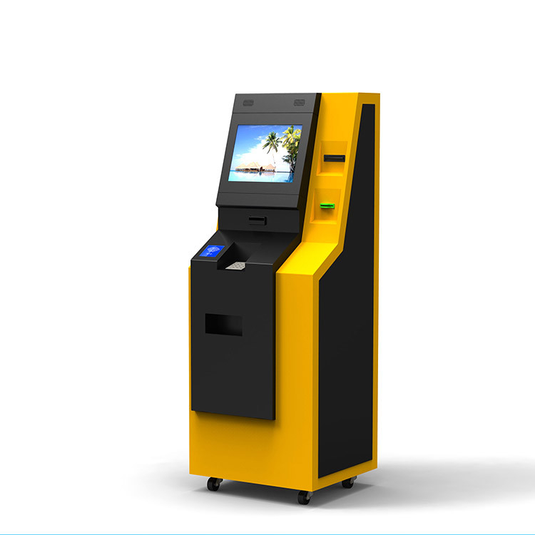 Dokunmatik Ekranlı Self Servis Yazıcı NCR Makinesi Terminali Kiosk Serbest Ayaklı Kripto ATM Makinesi