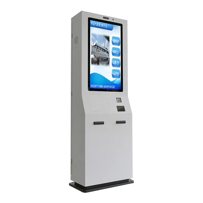 Kuyruk Biletleme Makbuz Yazıcısı Kendinden Ödeme Kiosk Kart Dağıtıcı Makinesi 32 İnç Dokunmatik Ekran