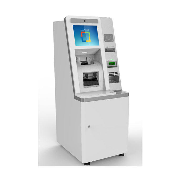 220V 17'' Ekranlı Döviz Alım Satım Makinesi ATM Kiosk, Nakit Alıcılı ve Vericili