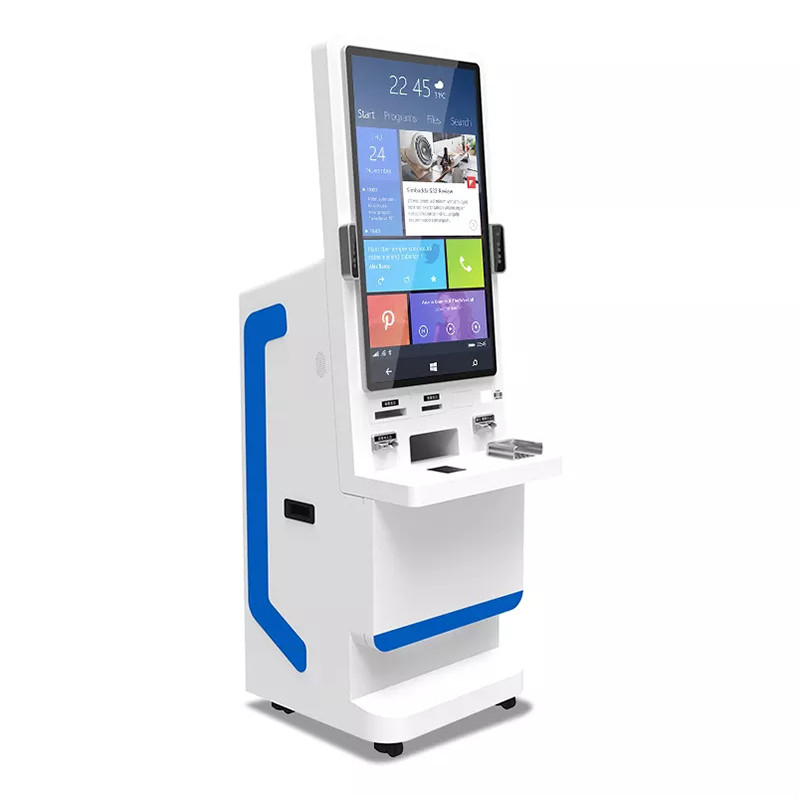 Sıcaklık Ölçüm Sistemli 32 &quot;Ekran Self Servis Ödeme Kiosk Seyirci Yüz Tanıma Terminali