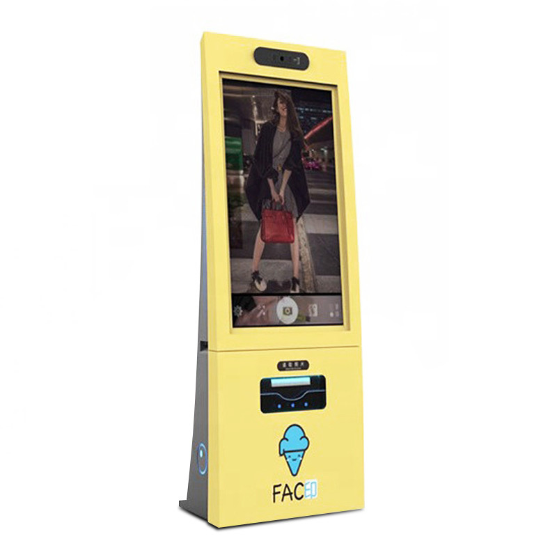 27 İnç 32 İnç Serbest Daimi Self Servis Kiosk Terminal Kart Okuyucu QR Tarayıcı